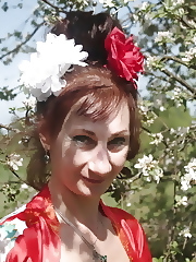 Geisha Style near white flower